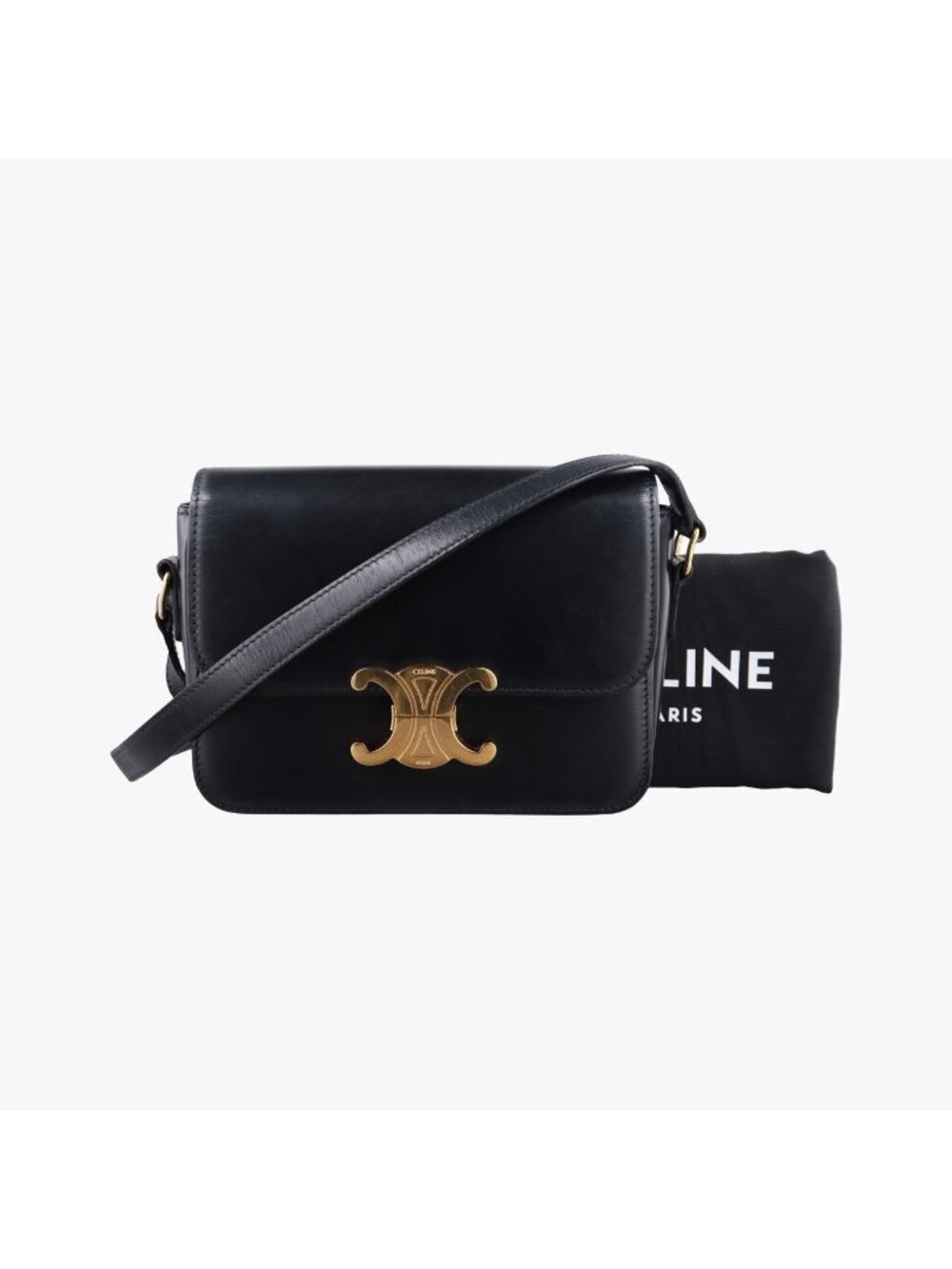 Celine Teen Triomphe Black Leather